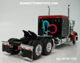 Item #CAB 1338 Black Red Peterbilt 379 63-inch Flattop Sleeper - 1/64 Scale – DCP by First Gear
