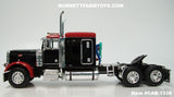 Item #CAB 1338 Black Red Peterbilt 379 63-inch Flattop Sleeper - 1/64 Scale – DCP by First Gear