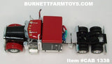 Item #CAB 1338 Black Red Peterbilt 379 63-inch Flattop Sleeper - 1/64 Scale – DCP by First Gear