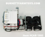 Item #CAB 1382 White Red Stripe Black Stripe International Transtar COE - 1/64 Scale - DCP by First Gear