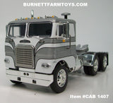 Item #CAB 1407 White Silver Black Outline Freightliner COE - 1/64 Scale - DCP by First Gear