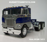 Item #CAB 1411 Silver Blue Gold Outline Freightliner COE - 1/64 Scale - DCP by First Gear