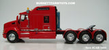 Item #CAB 1455 Dawes Contract Carriage Red Tri-Axle Kenworth T660 86-inch Sleeper - 1/64 Scale – DCP by First Gear