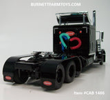 Item #CAB 1486 Black Tri-Axle Peterbilt 389 63-inch Flattop Sleeper with Turbo Wing - 1/64 Scale - DCP by First Gear