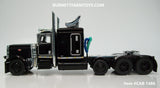 Item #CAB 1486 Black Tri-Axle Peterbilt 389 63-inch Flattop Sleeper with Turbo Wing - 1/64 Scale - DCP by First Gear