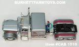 Item #CAB 1510 Mies and Daughter Trucking Silver Pink Black Outline Peterbilt 389 63-inch Flattop Sleeper - 1/64 Scale – DCP by First Gear