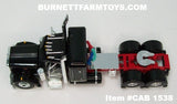 Item #CAB 1538 Black Red Frame Peterbilt 359 36-inch Flattop Sleeper - 1/64 Scale – DCP by First Gear