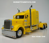 Item #CAB 1548 Yellow Peterbilt 379 63-inch Mid Roof Sleeper - 1/64 Scale - DCP by First Gear