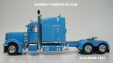 Item #CAB 1551 Baby Blue Peterbilt 379 63-inch Mid Roof Sleeper - 1/64 Scale - DCP by First Gear