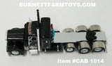 Item #CAB 1614 Black Tri-Axle Peterbilt 379 36-inch Flattop Sleeper - 1/64 Scale - DCP by First Gear