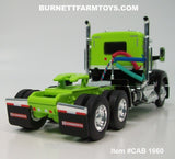 Item #CAB 1660 Lime Green Black White Stripe Kenworth W990 Day Cab - 1/64 Scale – DCP by First Gear