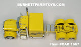 Item #CAB 1667 Yellow Black Peterbilt 379 63-inch Flattop Sleeper - 1/64 Scale – DCP by First Gear