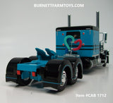 Item #CAB 1712 Turquoise Black Peterbilt 389 63-inch Flattop Sleeper - 1/64 Scale - DCP by First Gear