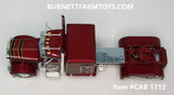 Item #CAB 1713 Burgundy Metallic Black Stripe Gold Outline Peterbilt 389 63-inch Flattop Sleeper - 1/64 Scale - DCP by First Gear