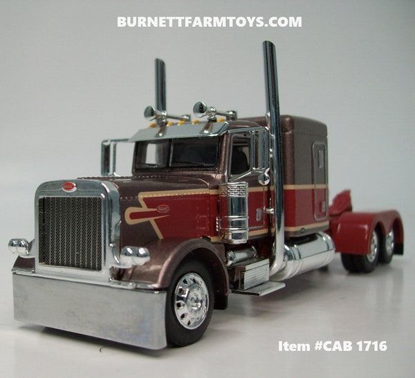 Item #CAB 1716 Mocha Metallic Brown Tan Stripe Peterbilt 389