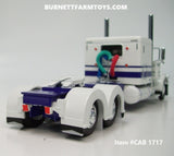 Item #CAB 1717 White Purple Peterbilt 389 63-inch Flattop Sleeper - 1/64 Scale - DCP by First Gear