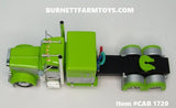 Item #CAB 1720 Lime Green Silver Peterbilt 389 63-inch Flattop Sleeper - 1/64 Scale - DCP by First Gear