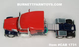 Item #CAB 1731 Viper Red Navy Blue White Outline Kenworth W990 76-inch Mid Roof Sleeper - 1/64 Scale – DCP by First Gear