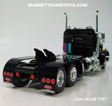 Item #CAB 1747 Black Tri-Axle Peterbilt 359 Day Cab with Headache Rack - 1/64 Scale – DCP by First Gear