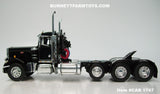 Item #CAB 1747 Black Tri-Axle Peterbilt 359 Day Cab with Headache Rack - 1/64 Scale – DCP by First Gear