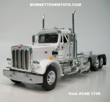 Item #CAB 1748 White Tri-Axle Peterbilt 359 Day Cab with Headache Rack - 1/64 Scale – DCP by First Gear