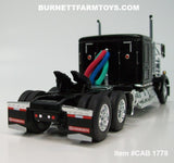 Item #CAB 1778 Black Kenworth W900L 60-inch Flattop Sleeper - 1/64 Scale – DCP by First Gear