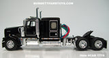 Item #CAB 1778 Black Kenworth W900L 60-inch Flattop Sleeper - 1/64 Scale – DCP by First Gear