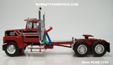 Item #CAB 1799 Dark Red Black Stripe Silver Stripe Ford LTL 9000 Day Cab - 1/64 Scale – DCP by First Gear