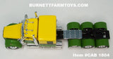 Item #CAB 1804 Yellow Green Black Stripe Tri-Axle Kenworth W900L 60-inch Flattop Sleeper - 1/64 Scale – DCP by First Gear