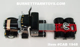 Item #CAB 1948 Black Tan Red Peterbilt 379 36-inch Flattop Sleeper - 1/64 Scale – DCP by First Gear
