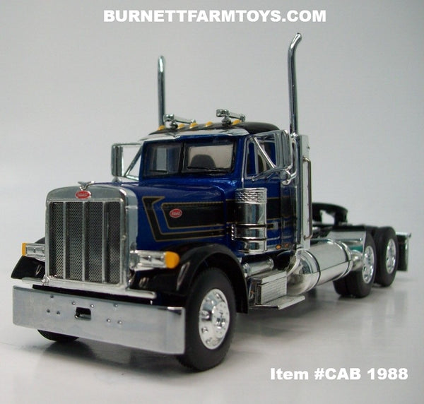 DCP1/64ミニカー Peterbilt379アメリカトラック野郎 1/64 DCP BLUE/BLACK PETERBILT 379 W/ 36