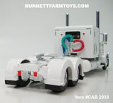 Item #CAB 2033 White Peterbilt 389 63-inch Flattop Sleeper - 1/64 Scale – DCP by First Gear