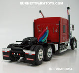 Item #CAB 2034 Red Black Fender Kenworth W900L 72-inch AeroCab Flattop Sleeper - 1/64 Scale – DCP by First Gear