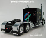 Item #CAB 2037 Black Silver Gold 100th Anniversary Stripe Kenworth W900L 72-inch AeroCab Sleeper - 1/64 Scale – DCP by First Gear