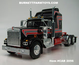Item #CAB 2056 Black Viper Red Silver Kenworth W900A Aerodyne Sleeper with Whale Tail - 1/64 Scale – DCP by First Gear