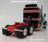 Item #CAB 2056 Black Viper Red Silver Kenworth W900A Aerodyne Sleeper with Whale Tail - 1/64 Scale – DCP by First Gear