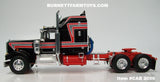 Item #CAB 2056 Black Viper Red Silver Kenworth W900A Aerodyne Sleeper with Whale Tail - 1/64 Scale – DCP by First Gear