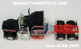 Item #CAB 2056 Black Viper Red Silver Kenworth W900A Aerodyne Sleeper with Whale Tail - 1/64 Scale – DCP by First Gear