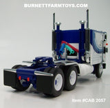 Item #CAB 2057 Blue White Black Outline Peterbilt 352 COE 110-inch Sleeper - 1/64 Scale – DCP by First Gear