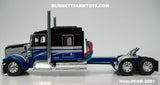 Item #CAB 2081 Black Blue Silver Kenworth W900L 72-inch AeroCab Sleeper - 1/64 Scale – DCP by First Gear