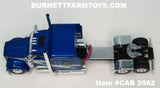 Item #CAB 2082 Blue White Silver Outline Kenworth W900L 72-inch AeroCab Sleeper - 1/64 Scale – DCP by First Gear