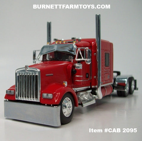 Item #CAB 2095 Red Kenworth W900L 72-inch AeroCab Flattop Sleeper - 1/64 Scale – DCP by First Gear