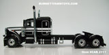 Item #CAB 2111 Black White Peterbilt 389 48-inch Flattop Sleeper - 1/64 Scale – DCP by First Gear