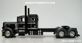 Item #CAB 2112 Black Dark Gray Silver Peterbilt 389 48-inch Flattop Sleeper - 1/64 Scale – DCP by First Gear