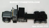Item #CAB 2112 Black Dark Gray Silver Peterbilt 389 48-inch Flattop Sleeper - 1/64 Scale – DCP by First Gear