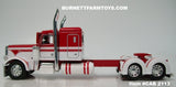 Item #CAB 2113 Red White Peterbilt 389 48-inch Flattop Sleeper - 1/64 Scale – DCP by First Gear