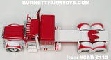 Item #CAB 2113 Red White Peterbilt 389 48-inch Flattop Sleeper - 1/64 Scale – DCP by First Gear