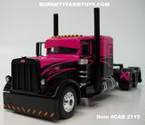 Item #CAB 2115 Pink Black Peterbilt 389 48-inch Flattop Sleeper - 1/64 Scale - DCP by First Gear