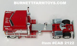 Item #CAB 2122 Red White Black Stripe Gold Outline Kenworth K100 COE Aerodyne Sleeper - 1/64 Scale – DCP by First Gear
