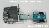 Item #CAB 2123 Dark Gray Silver Turquoise Kenworth K100 COE Aerodyne Sleeper - 1/64 Scale – DCP by First Gear
